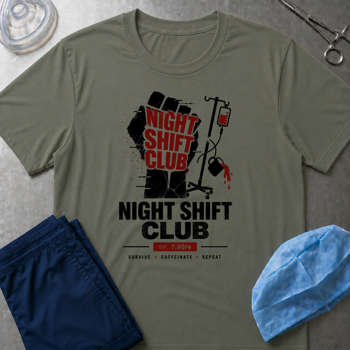 Night Shift Fight Club T-Shirt