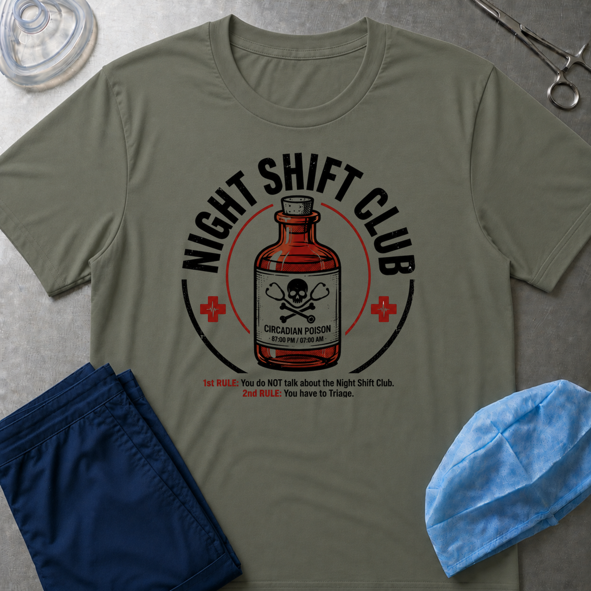 Circadian Poison Night Shift Fight Club T-Shirt