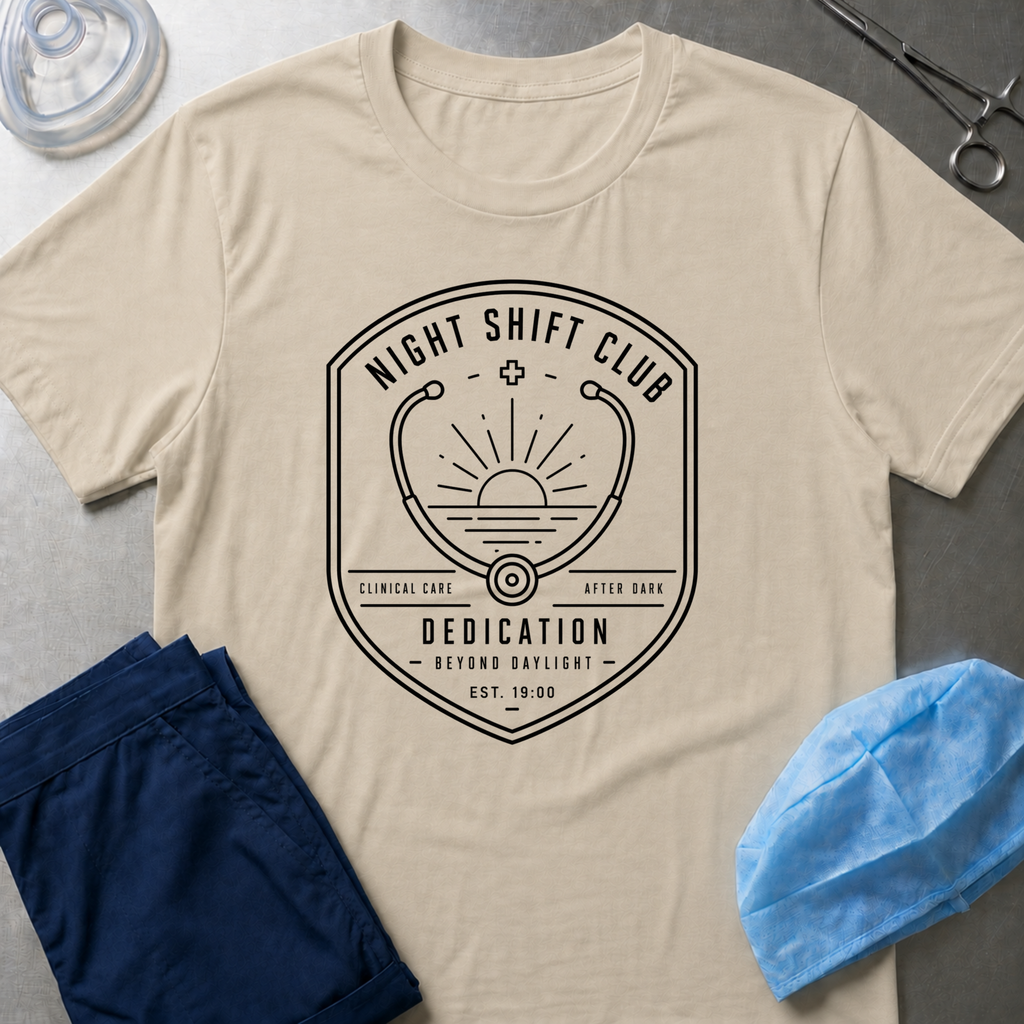 Night Shift Club Badge Sunset T-Shirt
