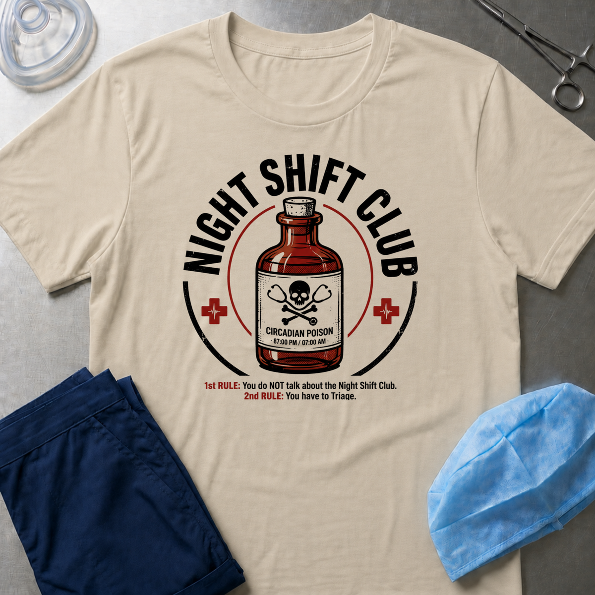 Circadian Poison Night Shift Fight Club T-Shirt