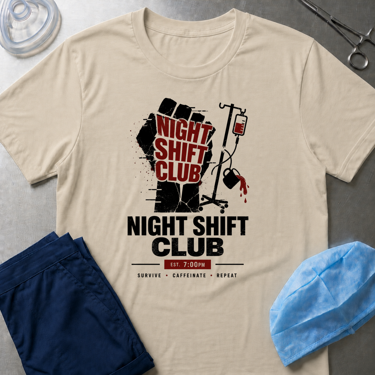 Night Shift Fight Club T-Shirt