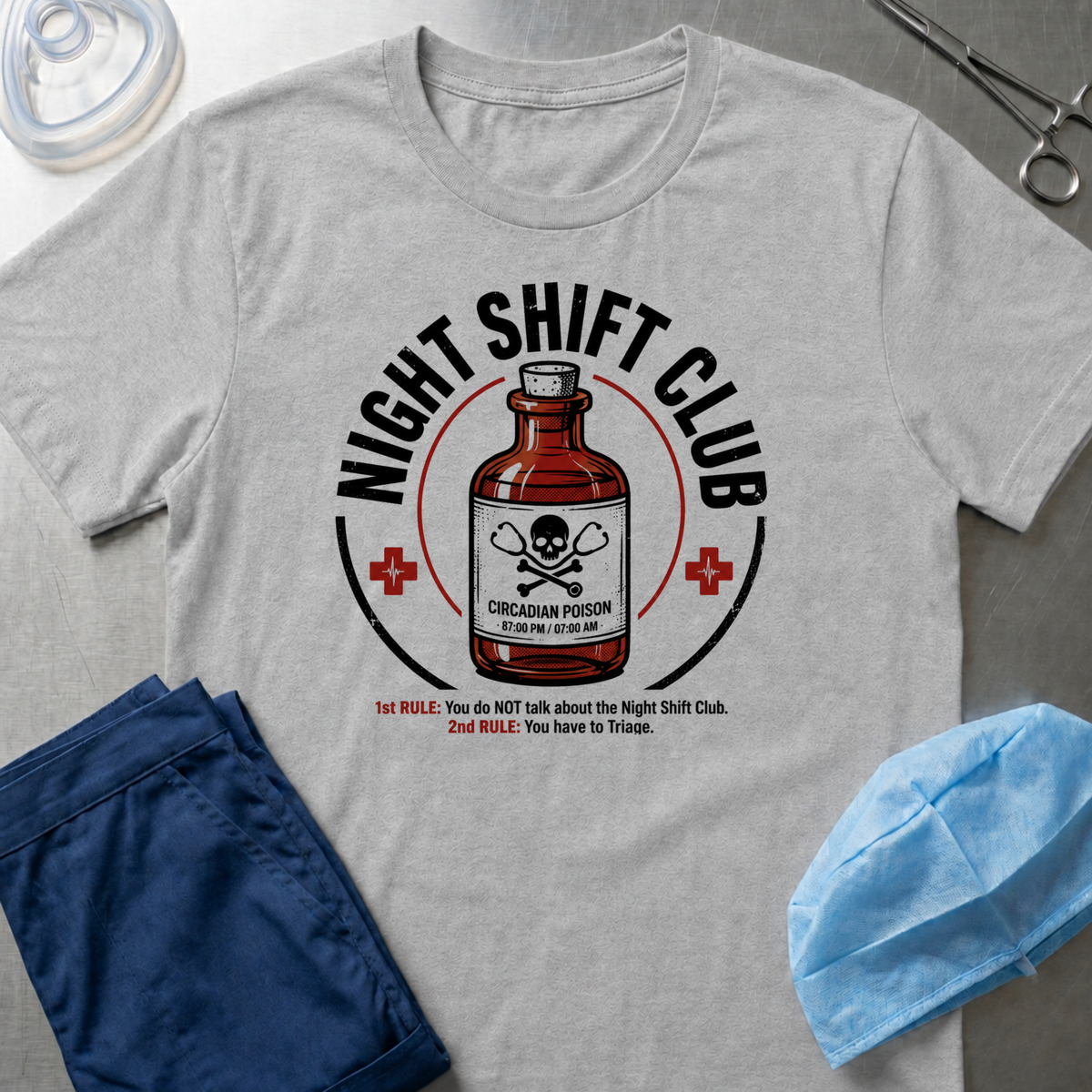 Circadian Poison Night Shift Fight Club T-Shirt