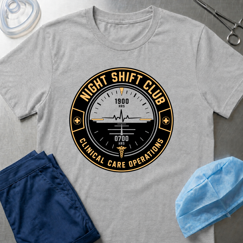 Night Shift Club Badge Operations T-Shirt