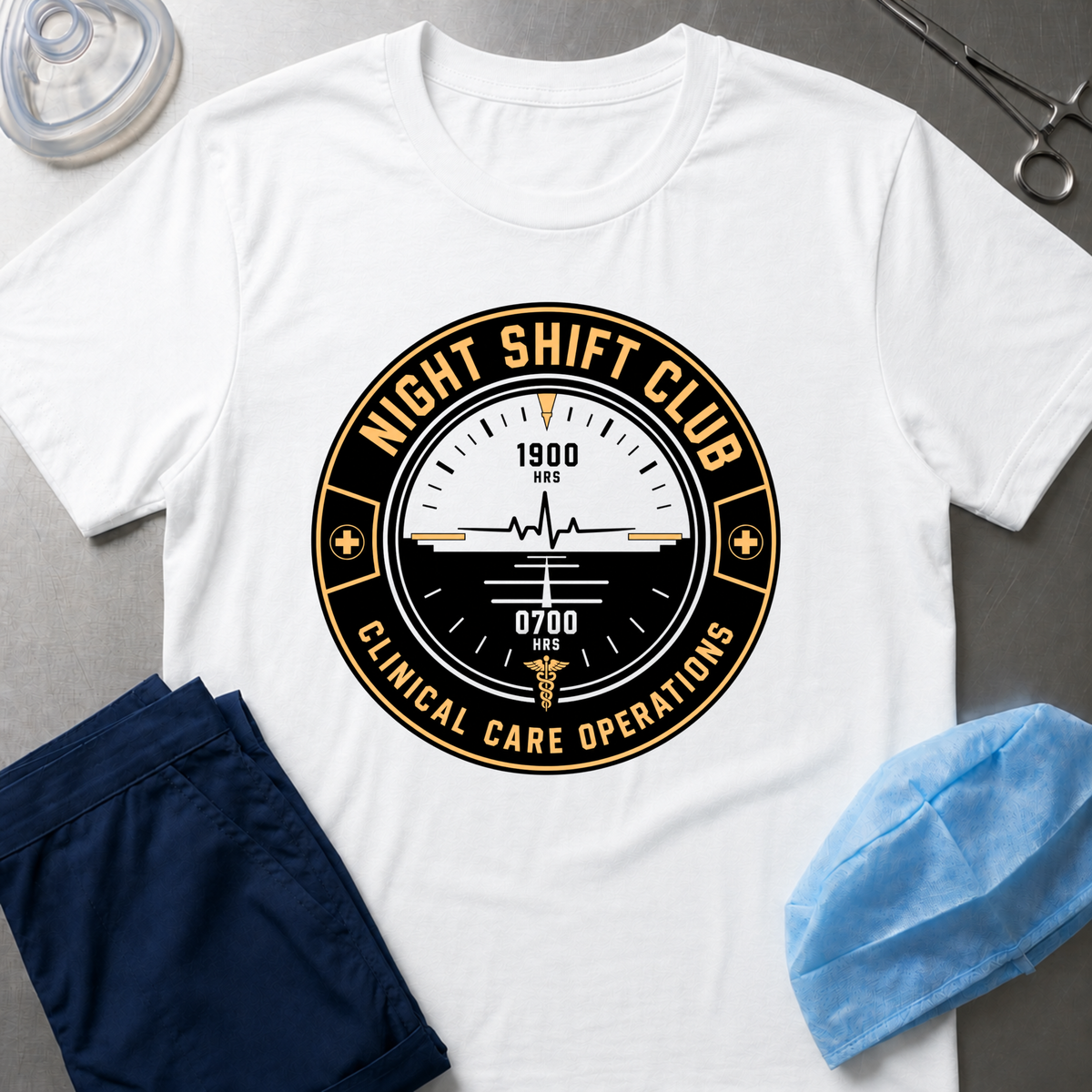 Night Shift Club Badge Operations T-Shirt