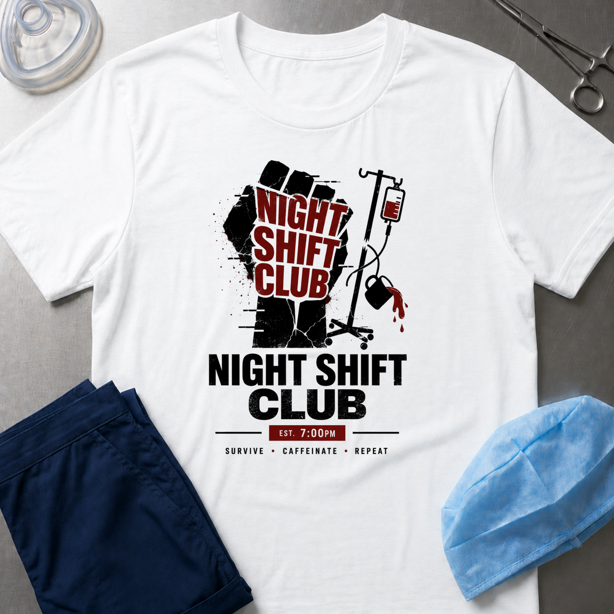 Night Shift Fight Club T-Shirt